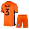 Officiële Voetbalshirt + Korte Broek Nederland De Ligt 3 Thuis EK 2024 - Kids